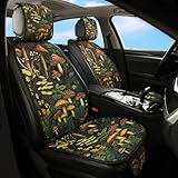 Tewujay Car Seat Covers Set, 2 - Front Seat Full Set,Mushroom Honeycomb Knit Fabric, Breathable & All - Season Universal Automotive Seat Protectors