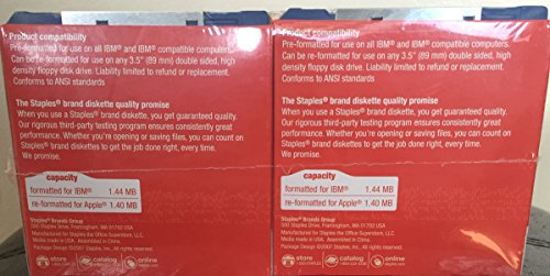image for STAPLES 100 Pack Brand Floppy Disks (Diskettes)