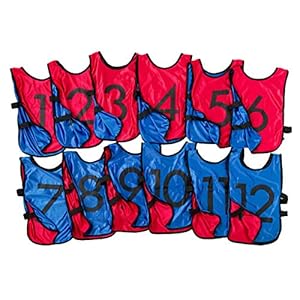 Pinnies – Reversible Numbered Practice Vests for Soccer, Basketball, Tryouts, Leagues, Adults Kids