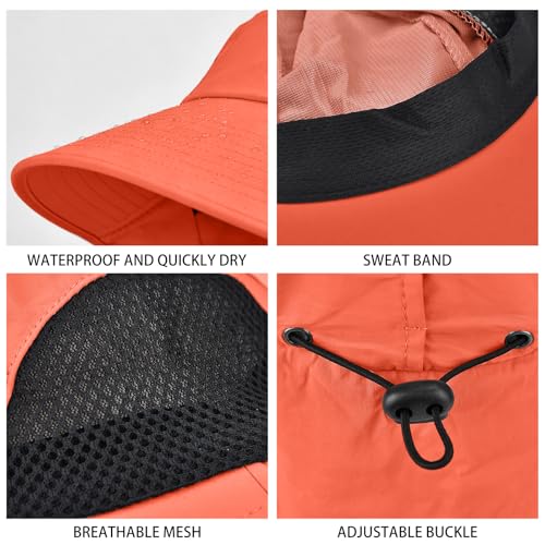 Image of Sun Hat for Men Women with Neck Flap,UPF 50+ UV Protection Fishing Hat