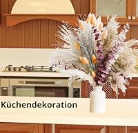 Trockenblumen Bouquet Herbstdeko mit Pampasgras, Hasenschwänzchen, Lavendel & Eukalyptus | Boho Herbstdekoration für Vase & Erntedankfest | Florales Herbst Arrangement – Ansicht 7