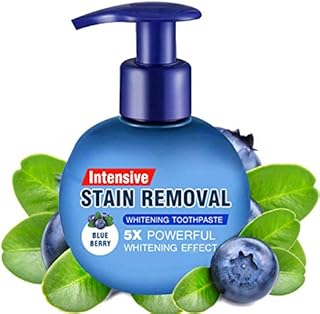 Baking Soda Whitening Toothpaste,Intensive Stain Remover Whitening Toothpaste Strengthening Stain Removal Gel Toothpaste Stain Removal Strengthening Stain Removal Gel Press Toothpaste (Blueberry)