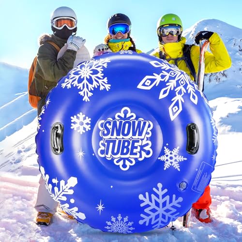 ZMLM Snow Tube, 120cm aufblasbarer Schlitten Kinder Erwachsene,...