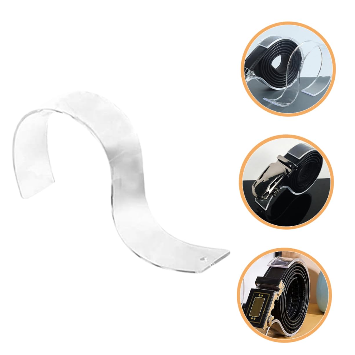 Cabilock 4pcs Acrylic Belt Stands Belt Holders for Retail Store Display Holders for Home and Store