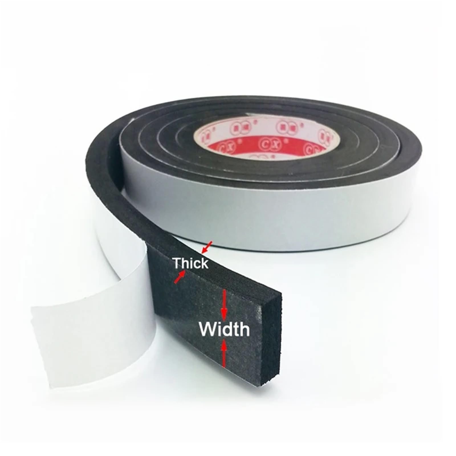 Cinta de sellado de espuma autoadhesiva de 5 m (5 mm/10 mm de grosor, 20/30/40 mm de ancho), resistente a la intemperie, a la humedad y al calor.(10mmx40mm)