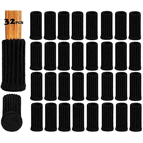 32PCS 1"-2"Chair Socks/Chair Caps/Chair Leg Feet Socks/Furniture Boots/Elastic Wood Floor Chair Leg Cover/Furniture Legs Socks/Knitted Furniture Feet Socks/Chair Boots/Furniture Socks Cover