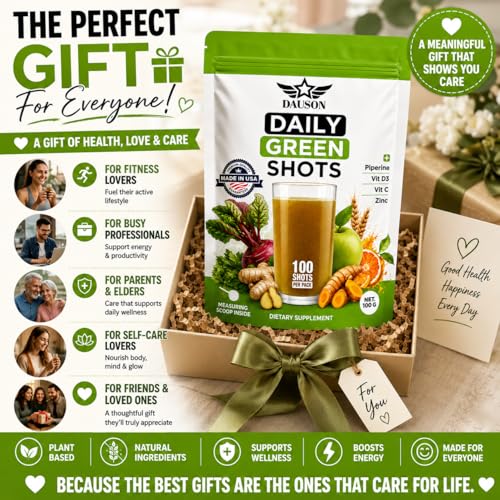Image of Supergreen Shots | Daily Wellness Powder for Energy, Immunity & Gut Health Support with Wheatgrass, Matcha, Beetroot, Ashwagandha, Turmeric & Prebiotics | 100g