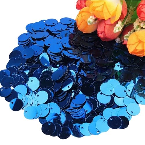 WEKONUMEX Blaue Runde Pailletten, 10g
