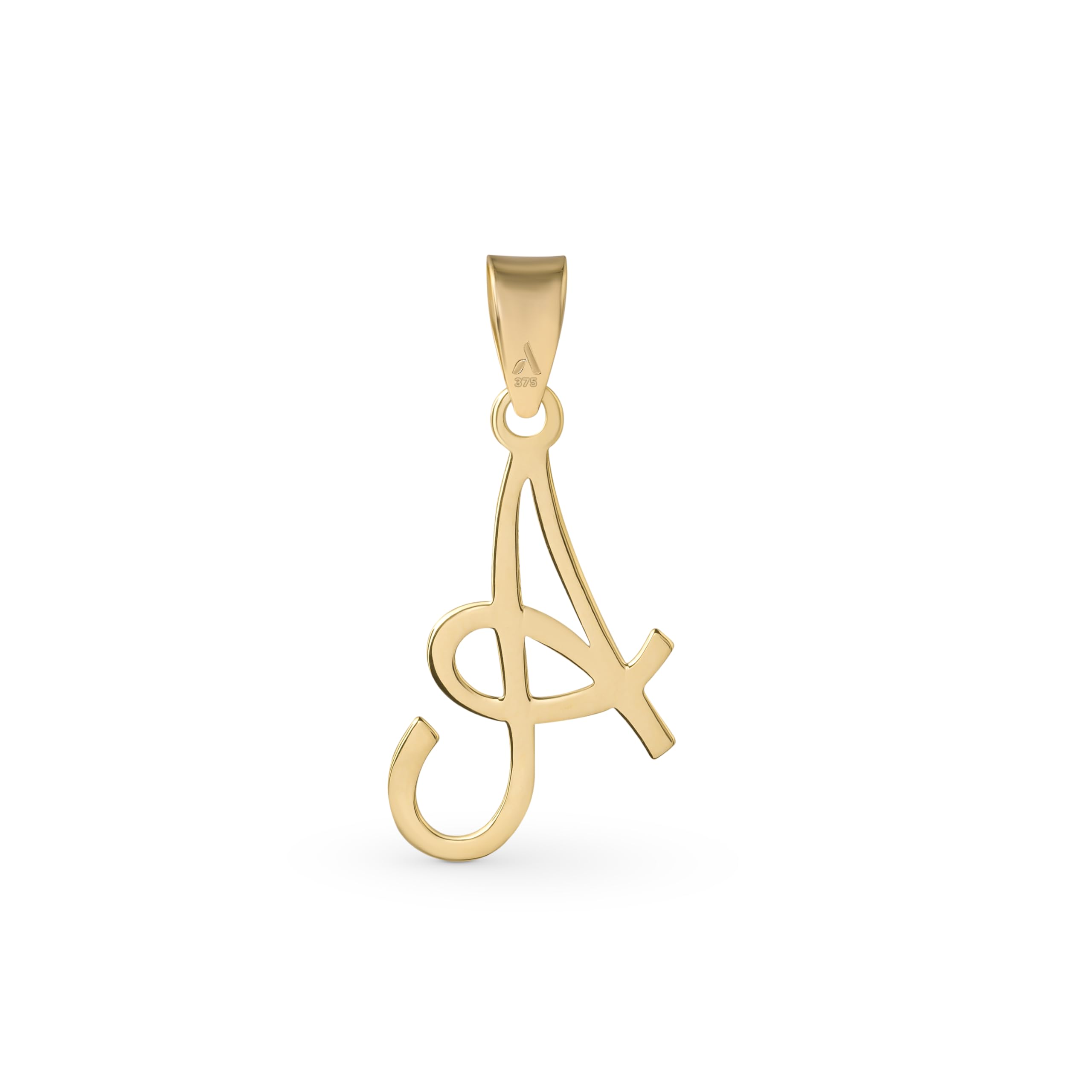 Amberta Pendentif Initiale en Or Jaune 9ct pour Femme Homme | Pendentif Lettre en Or | Pendentifs Seuls pour Femme | Pendentifs en Or