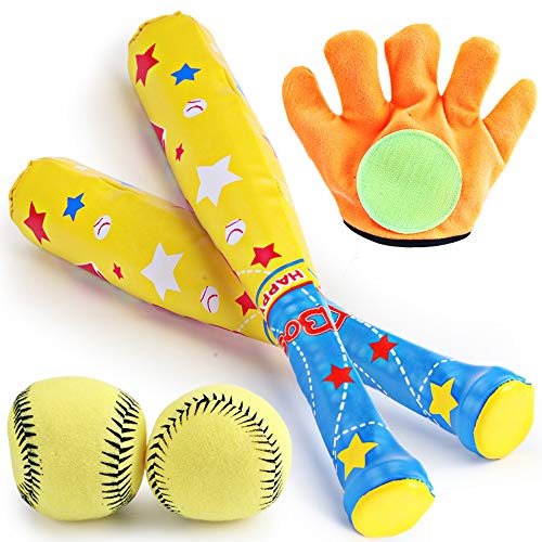 4PCS Sports Baseball Giocattoli Morbido Baseball Mazza Da Baseball Set Di Guanti Per Bambini Regali Per Bambini Bambini Schiuma Mazza Da Baseball Giocattoli Outdoor Morbido Set Di Sfere Di Sicurezza