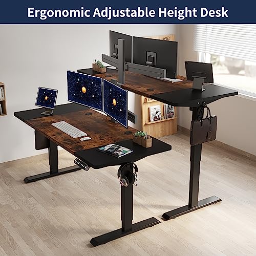 Sileye Height Adjustable Electric Desk 63x30 Inches Sit - View #4