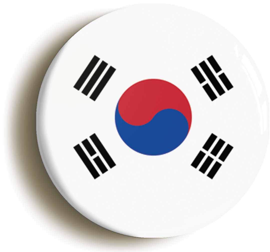 South Korea National Flag Fridge Magnet (Circular 2inch / 50mm Diameter)