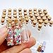 1ML Small Mini Tall Clear Glass Bottles/Jars with Corks Stoppers for Arts & Crafts, Projects, Decoration, Party Favors+ 50 Pcs Gold Metal Eye Hook Pin Screws,50 Pcs