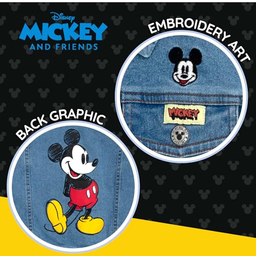 Image of Disney Mickey Mouse Denim Jacket Overalls Shortalls Pants Infant to Big Kid