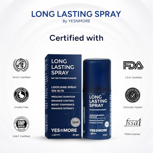 Image of Long Lasting Lidocaine Topical Spray for Men | Fast Acting External Use | Easy Application | Travel Friendly 20g | Smooth Bottle Design | Pack of 3