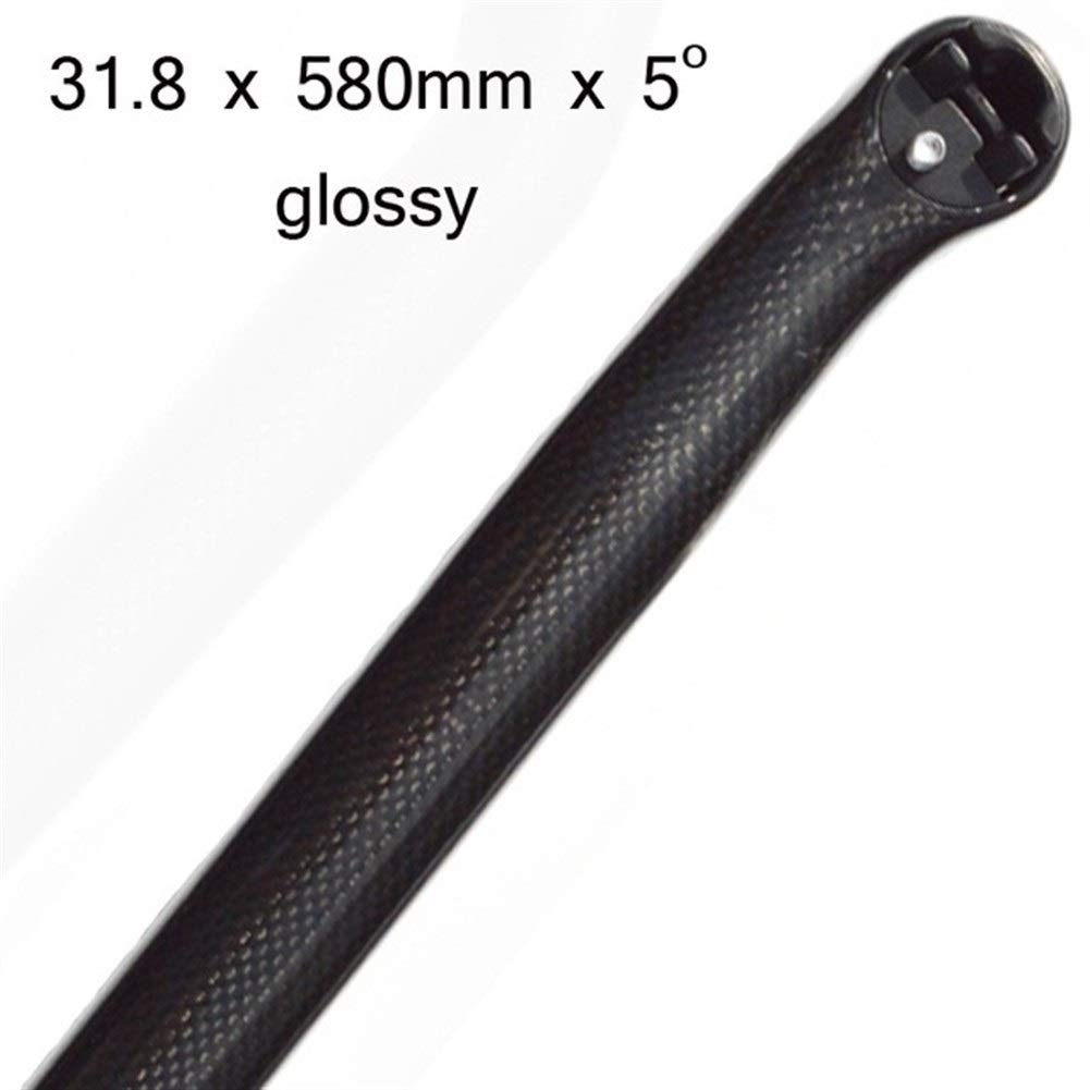 Spring FedersattelstüTze,Fahrrad SattelstüTze 3K volle Carbon-Faser Folding Fahrrad-Sattelstütze 31,8 33,9 34,9 mm 580 mm Carbon-MTB Fahrrad-Sattelstütze Offset 5/25 Grad Radfahren Teile