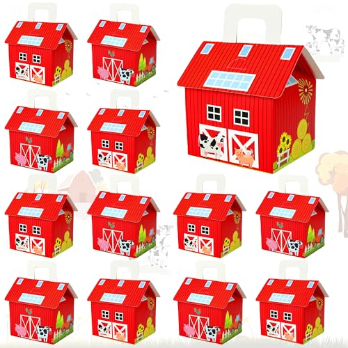 16 Pack Farm Animal Party Candy Box, Farm Theme Gift