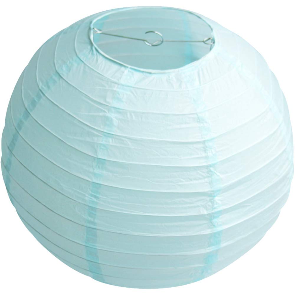 Time to Sparkle Tissue Round Paper Lanterns Lamp Shade Party Decoration- Light Blue, 24"(60cm) — image 1