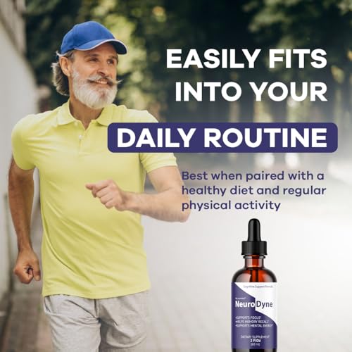 Image of NeuroDyne - Official NeuroDyne Drops Supplement Brain Support Advanced Formula, Neuro Dyne Liquid Premium All Natural Cognitive Focus Nerve Support for Health Wellness, 1 Bottle for 1 Month