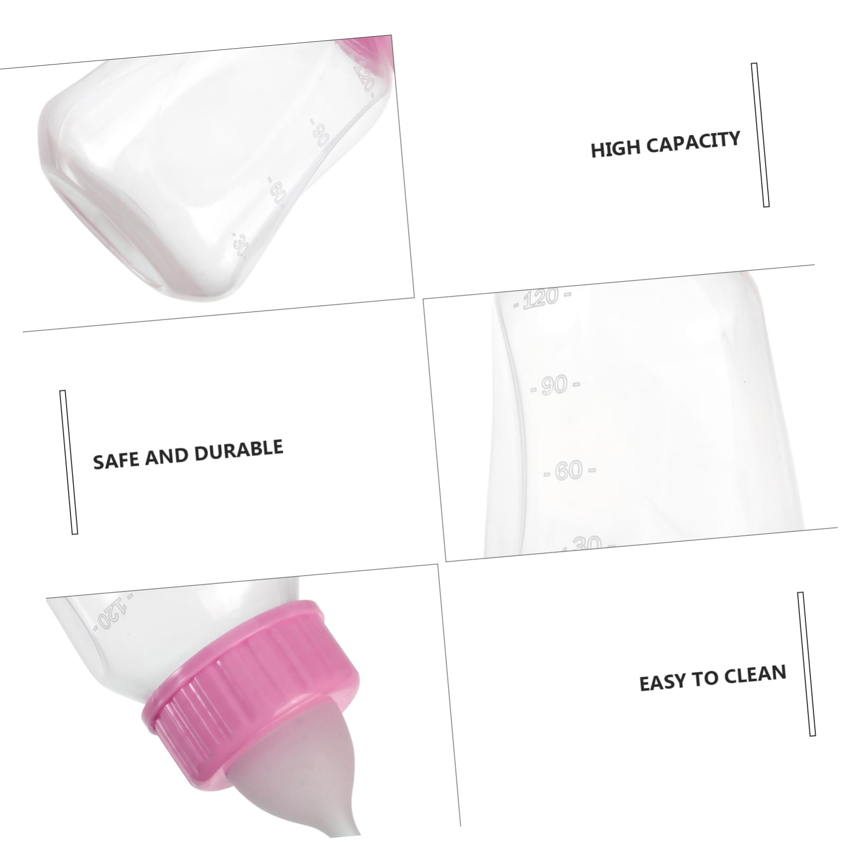 Milisten Nursing Bottle for Puppy 120ml Pet Feeding Bottle Kitten Nipple Lightweight Portable