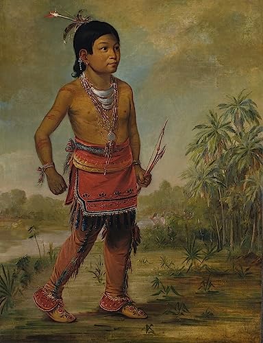 Toile Un garçon George Catlin poster 58 x 90 cm pour sublimer votre bureau ou votre bibliothèque