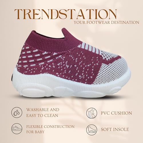 Image of Kids Knitted Slip-on Musical Shoes, Attractive Colors, Breathable Mesh Upper Welcro, Comfortable Stylish.