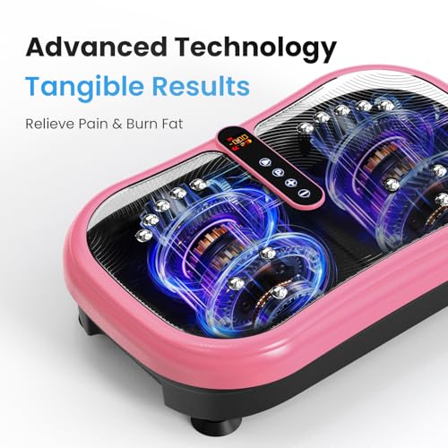 Image of AXV Vibration Plate Fitness Platform Exercise Machine Vibrating Shaking Full Body Shaker Workout Vibrate Stand Shake Board Sport for Weight Loss Fat Burner for Gym Home Office