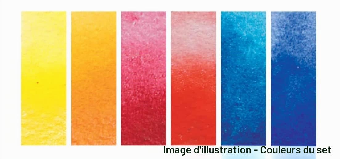 DANIEL SMITH Watercolor, Essential Mixing Set with 5ml Essential colors, 1oz Watercolor ground, mixing guide and plastic travel case (285610117)