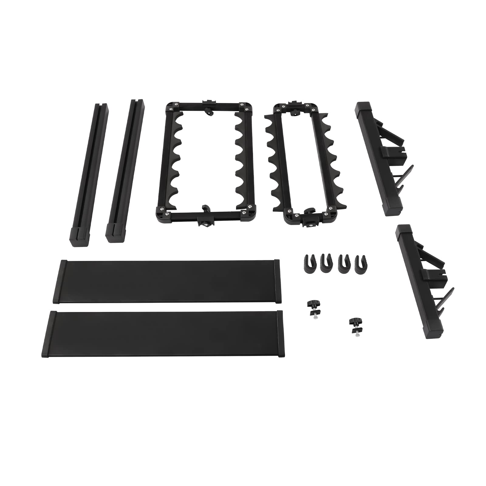 Support de canne à pêche Station de Peche pour 24 cannes à pêche en aluminium - Portable - Pour l'intérieur et l'extérieur - Noir - 73 x 32 x 72 cm