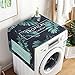 Housse de Protection pour Réfrigérateur, Chickwin Linge de Coton Étanche Couvercle Anti-poussière avec Sac de Rangement pour Machine Laver Sécheuse à Chargement Frontal (Plantes Tropicales,150x60cm)