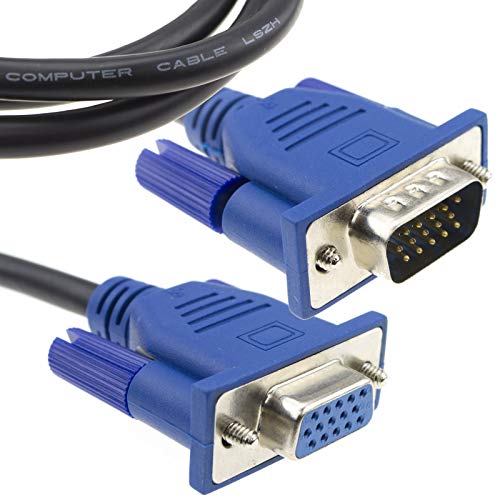 Verluste Rauch Lszh 15 Polig VGA Monitor/PC/Laptop/TV Verlängerung Anschlusskabel Kabel 1 m [1 Meter/1m]