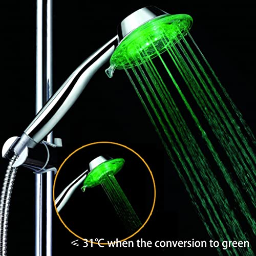 Cabezal de ducha LED con alta presión y ahorro de agua miniatura 2