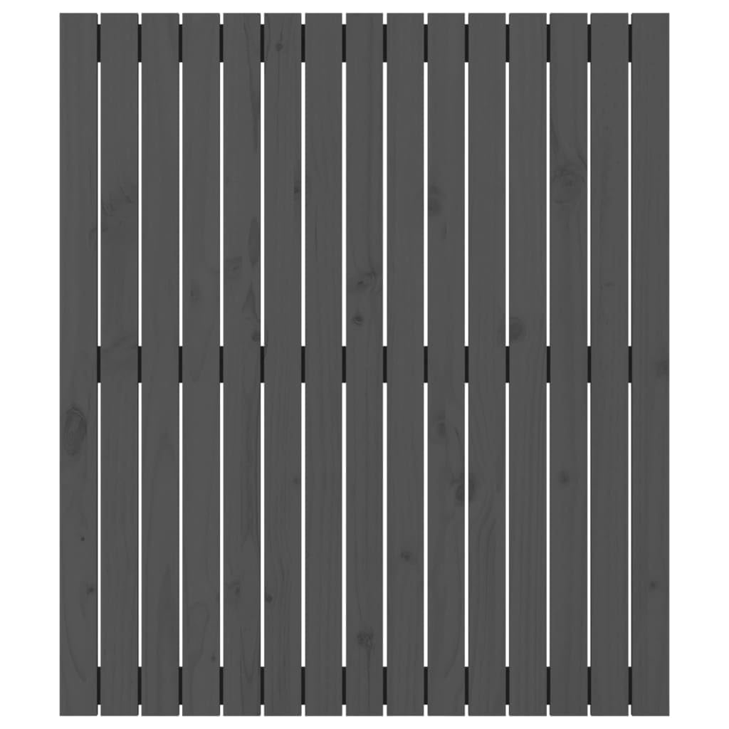 824935 Testiera da Parete Grigia 95,5x3x110 cm Legno Massello di Pino Testata in Legno,Testata Letto Matrimoniale Muebles Dormitorio Spalliera Letto Testiere per Letto Matrimoniale