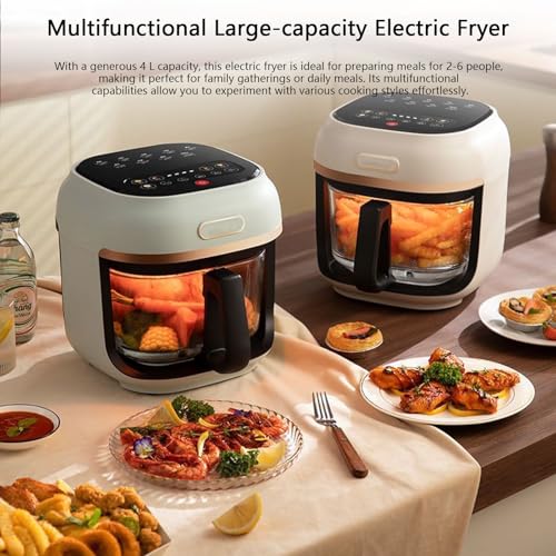 Forno digitale con friggitrice ad aria con timer e controllo della temperatura, tecnologia di circolazione dell'aria calda per una cottura sana, perfetto per friggere ad aria e grigliare