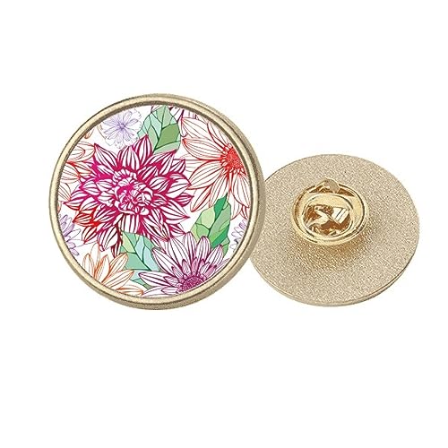 Broche Fleur Pompon Ronde en Métal Doré Taille M pour Décoration de Vêtement et Chapeau