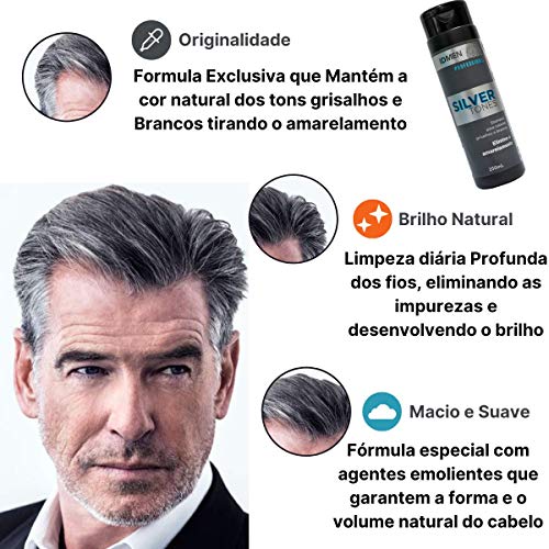 Kit Papai Noel para Barba e Cabelos Brancos Bem Cuidados sem Amarelado