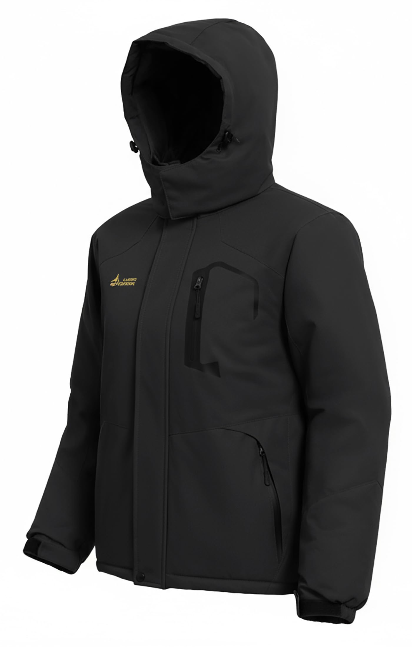 Chaqueta Esquí Impermeable Hombre Lana Cazadora Montaña Snowboard Invierno Forro Polar Cálida Antiviento Abrigos con Capucha Desmontable Exterior