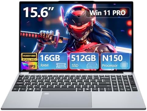 15.6 Inch Laptop 13th Gen N150,16GB DDR4 SSD 512GB,Win 11 PC Lapt...