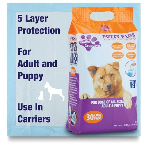 Image of Cudlie Training Pads for Dogs, 30 Count ,22 inchx22 inch| Puppy Pee Pads for Dogs | Absorbent Dog & Puppy Supplies for Dog Training and House Training