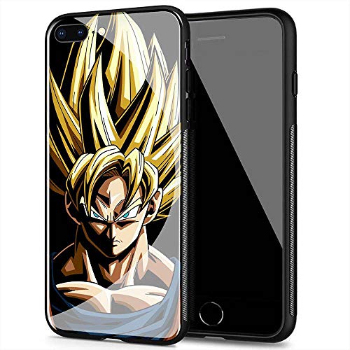 YINZONGSTORE iPhone 11 Funda, Cubierta Trasera de Vidrio Templado, Silicona Suave, Compatible con iPhone 11 AMA-81 Dragon Ball Z