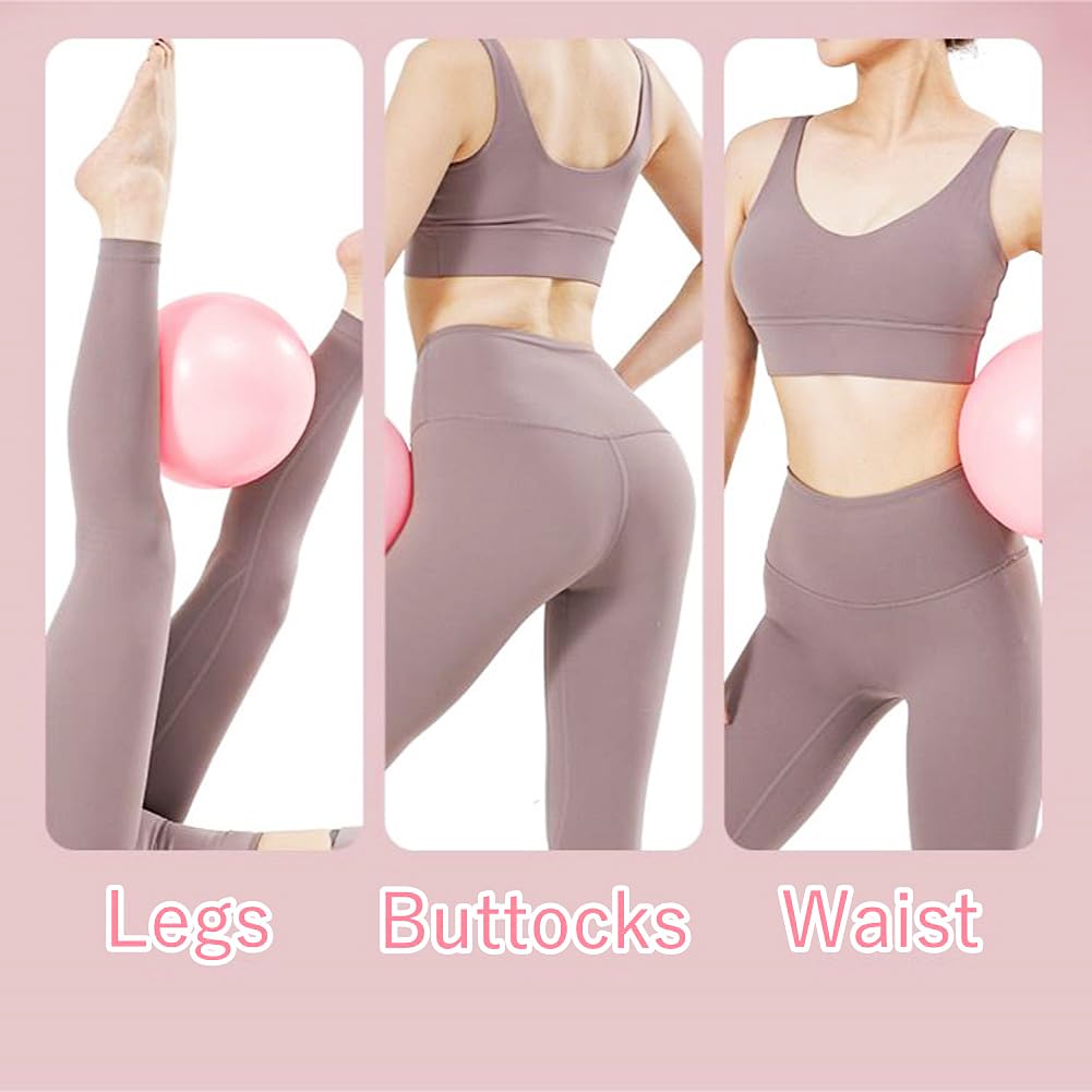 Hibmisy Palla Pilates Piccola,25 CM Palla da Pilates Anti Scoppio Antiscivolo Palla per Yoga, per Casa, Fitness, Allenamento Equilibrio