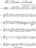 barbada violin precios  Barber of Sevill Rossini Easy Violin Sheet Music (English Edition)