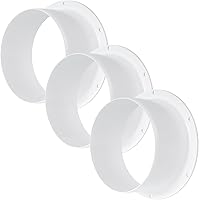 Vista 12 de Vent Systems Brida de conector de conducto de ventilación de aire blanco de 4 pulgadas, adaptador de tubo de ventilación de plástico HVAC con placa