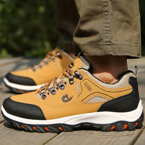 Plus Size Men's Hiking Boots - Durable, Comfy, Non Slip, Soft Sole Shoes for Outdoor Activities with Lace Up Closure2