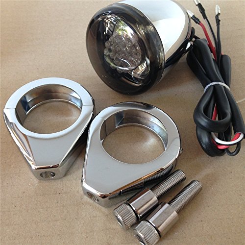 Kit de intermitentes cromados para motocicleta compatibles con Harley Bullet Led 41 mm