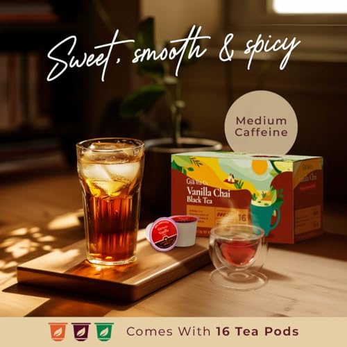 Image of Vanilla Chai Tea Pod (16 Count) - 100% Natural Caffeinated Black Tea