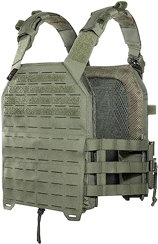Portaplacas Tasmanian Tiger QR LC IRR gris piedra oliva chaleco tactico militar 2