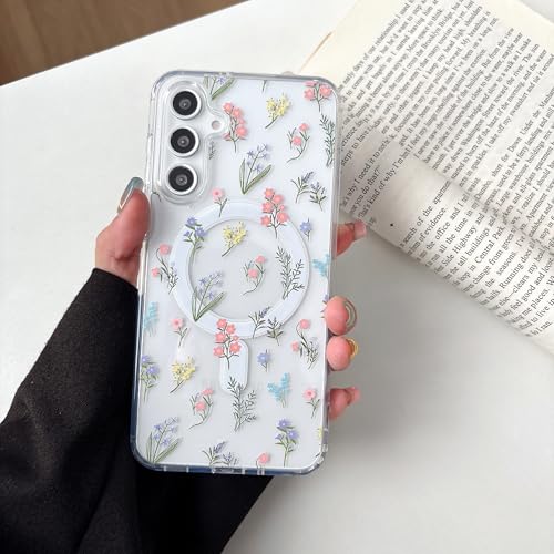 Housse fleurie Samsung S25 Plus idée cadeau esthétique pour fille