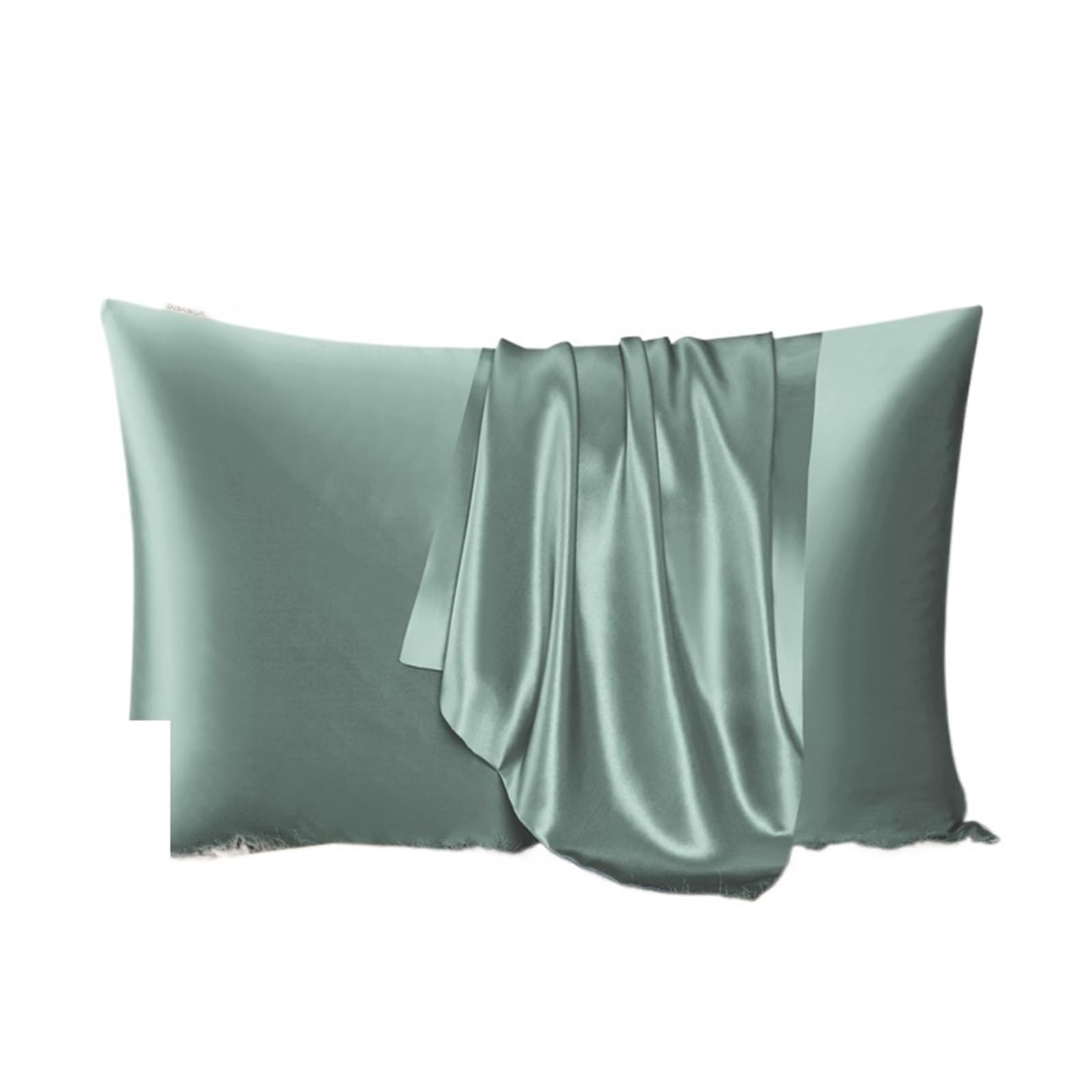 LYXYGMV Mulberry Silk Pillowcase For Hair And Skin Invisible Zipper Design for Bedrooms(Light green,40x80cm)