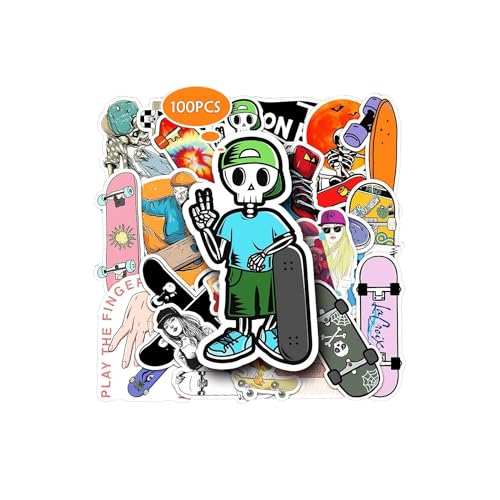 ANROI 100 adesivi skateboarding per laptop - Adesivi in per scrapbooking, skateboard, auto, bagagli Regalo perfetto bambini, adolescenti ed adulti